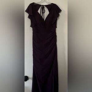 Azazie Deep Purple Maxi Dress